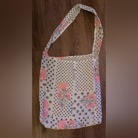 Free People Gauzy Shopper Tote Bag Boho Market Sling Reusable - Picture 8 of 9